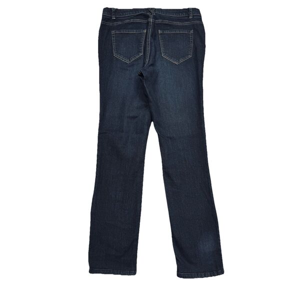 Christopher & Banks Slim Straight Jeans 8 (31x29.5) Dark Wash Blue Stretch Women - Picture 3 of 9